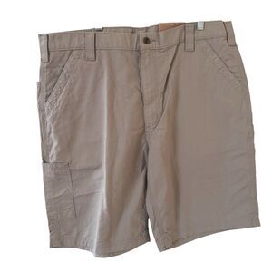 NWT Mens Carhartt Loose Fit Canvas Utility Shorts 40‎ Khaki Workwear USA Grunge
